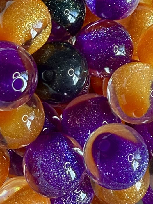 16mm beautiful galaxy center Halloween bead mix