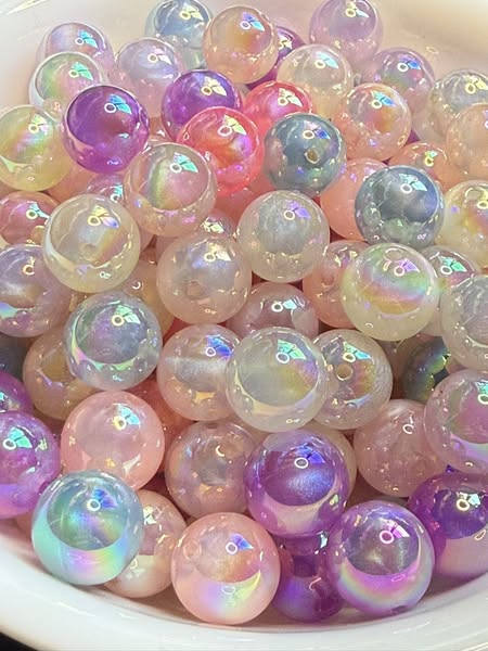 16mm mixed color sky luminous beads
