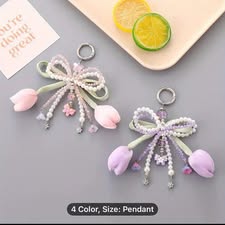 18.5” satin tulip charm cords.