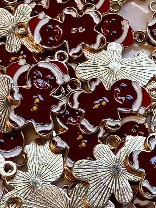 Enamel paint and metal pendant charms