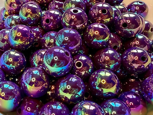 16mm  deep purple with a quality uv coating beads