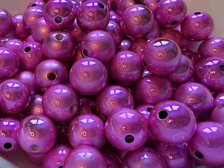 14mm metallic color bead