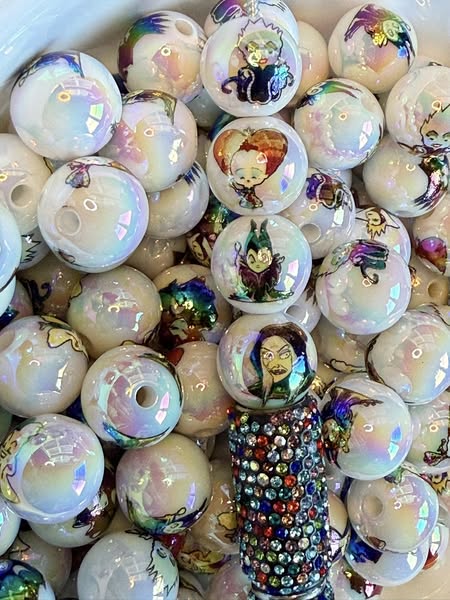 16mm bad girl beads with new characters