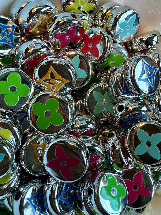 18mm chrome designer beads