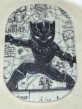 44mm dog tag style superhero double sided textured acrylic pendant