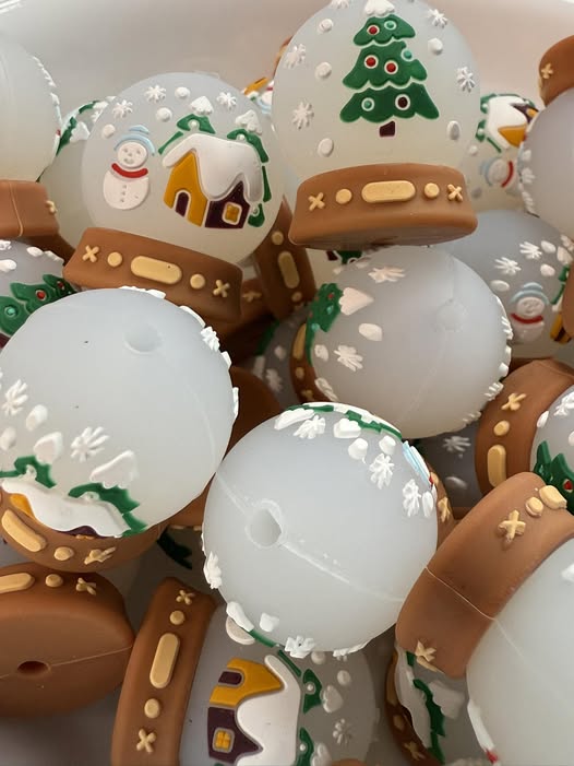 Holiday Christmas silicone focal