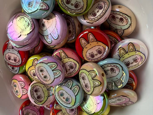 24mm double sided Labubu flat bead
