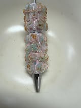 Fancy flower, rhinestone and pearl beadable pens