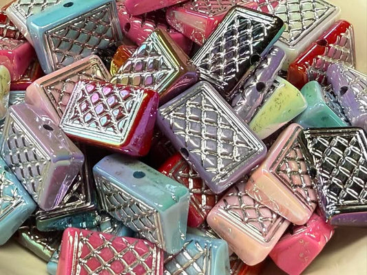 20mm luxury purse with deep silver embellishment.