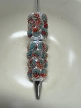 Fancy flower, rhinestone and pearl beadable pens