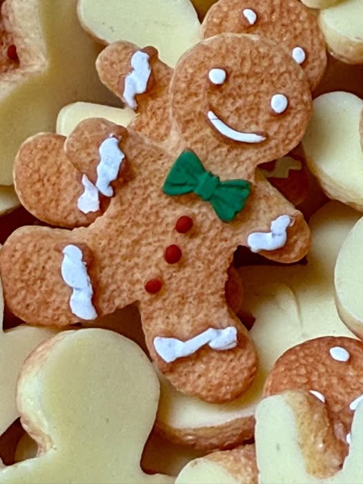25mm gingerbread man flat back charm