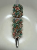 Fancy flower, rhinestone and pearl beadable pens
