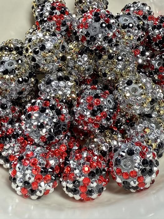20mm acrylic rhinestone beads