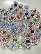18mm gem cut glass rhinestone metal pendant charms