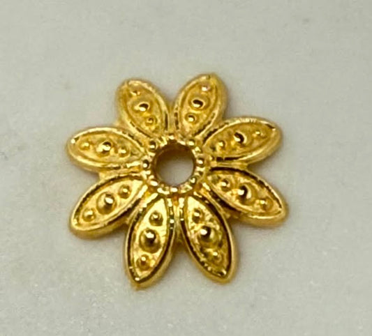 Metal 8 petal bead caps