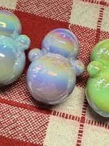 32mm acrylic snowman ⛄️ focal bead with amazing ab coating