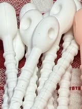 8.5” sperm head silicone zip ties