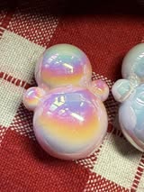 32mm acrylic snowman ⛄️ focal bead with amazing ab coating