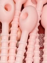 8.5” sperm head silicone zip ties