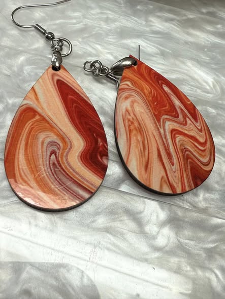 Sublimation tear drop 38mm earring blanks.