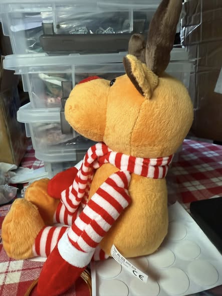14” Rudolph plush. Comes with blank white sublimation shirt for plush. Or use your Circuit to creates custom gift.