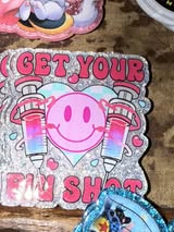 Badge reel acrylic flat backs