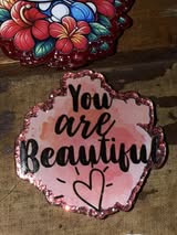 Badge reel acrylic flat backs