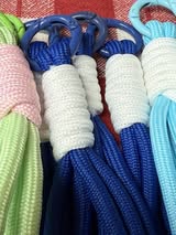 6” double looped keychains with spring ring hardware.