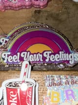 Badge reel acrylic flat backs