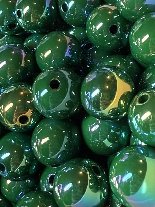 16mm sold color beads with uv coating