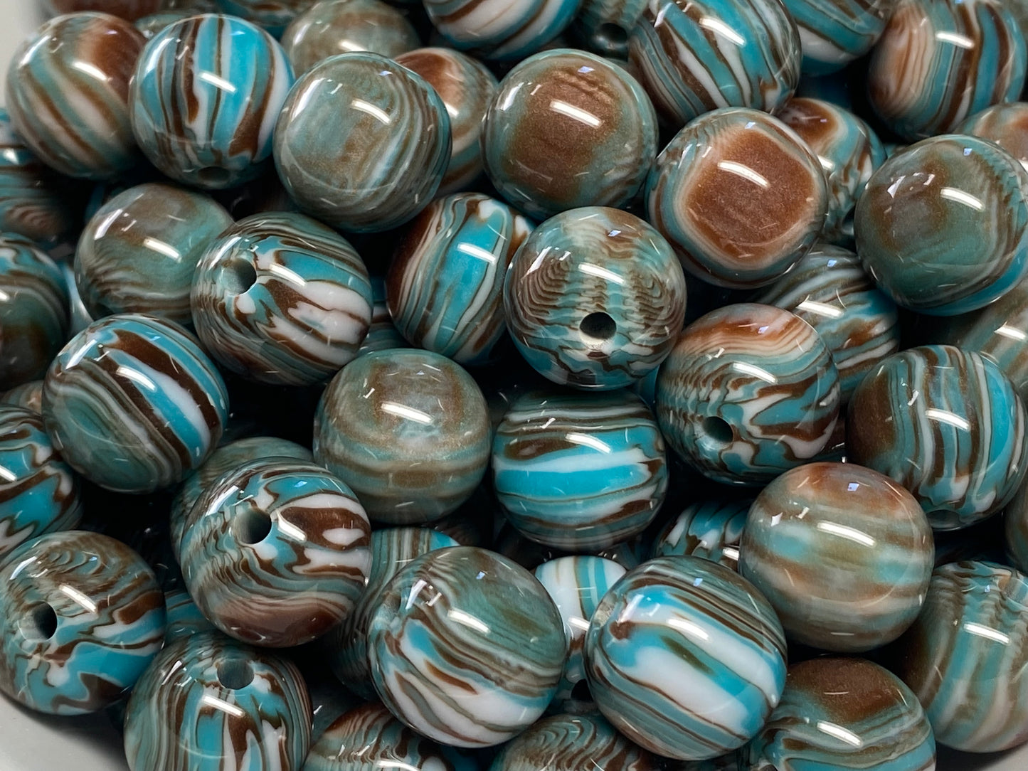 16mm country roads marbled beads