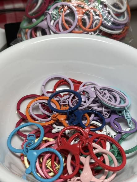 Spring clip with swivel and key ring