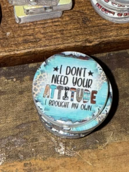 Acrylic double-sided focal bead