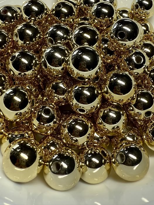 14mm metallic color bead