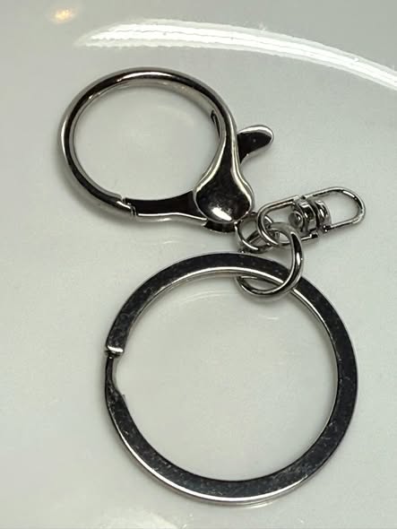 Spring clip with swivel and key ring