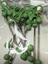 Beadable keychain bar single o-ring with lobster claw.