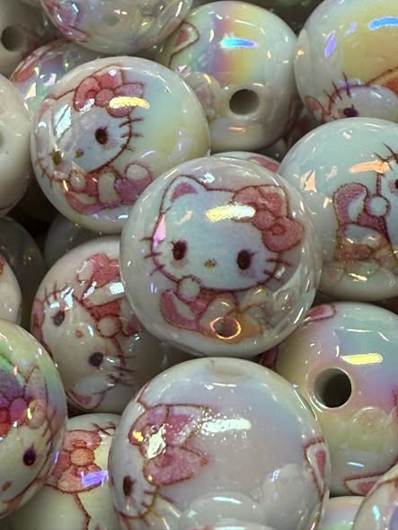 16mm HK bead with a beautiful AB glaze