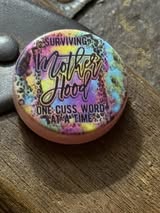 Acrylic double-sided focal bead