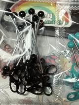 Beadable keychain bar single o-ring with lobster claw.