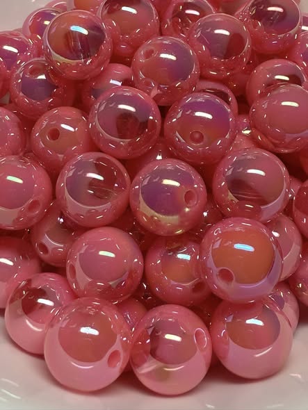 16mm clear heart bead