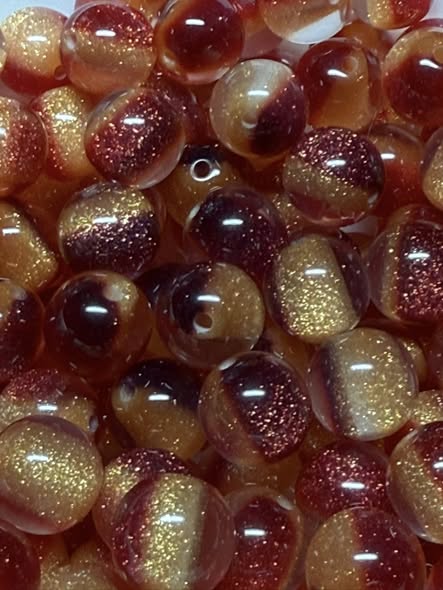 16mm halo glitter luminous and color change beads