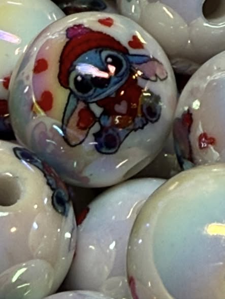 16mm valentine stitch beads.