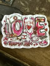 badge reel glitter acrylics new 12/22/25, 12/27/25, 1/2/26