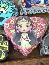 badge reel glitter acrylics new 12/22/25, 12/27/25, 1/2/26