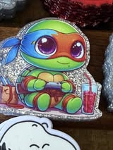 badge reel glitter acrylics new 12/22/25, 12/27/25, 1/2/26