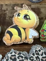 badge reel glitter acrylics new 12/22/25, 12/27/25, 1/2/26