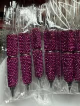 Glass rhinestone beadable pens