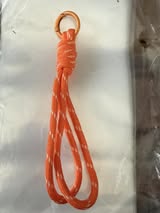 6” double looped keychains with spring ring hardware.