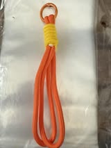 6” double looped keychains with spring ring hardware.