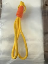 6” double looped keychains with spring ring hardware.